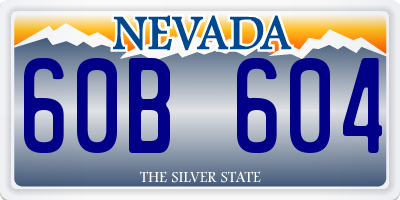 NV license plate 60B604