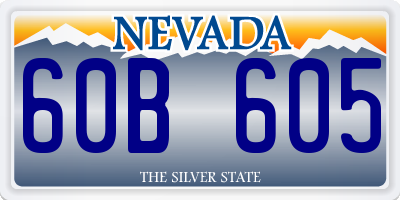 NV license plate 60B605