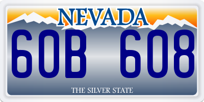NV license plate 60B608