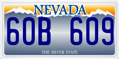 NV license plate 60B609