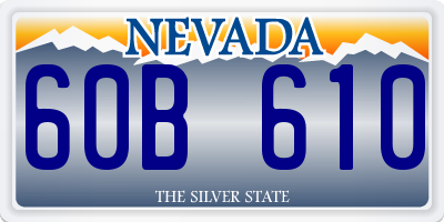 NV license plate 60B610