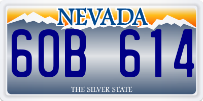 NV license plate 60B614