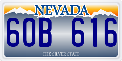 NV license plate 60B616