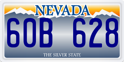 NV license plate 60B628