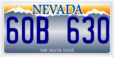 NV license plate 60B630