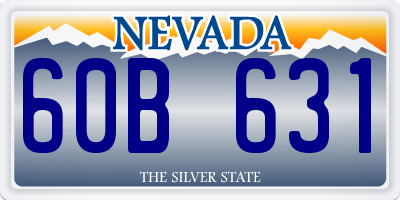 NV license plate 60B631