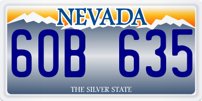 NV license plate 60B635