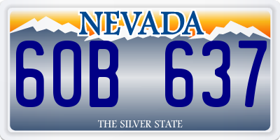 NV license plate 60B637