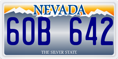 NV license plate 60B642