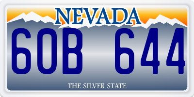 NV license plate 60B644