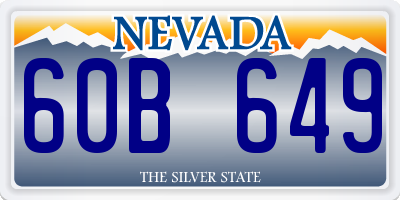 NV license plate 60B649