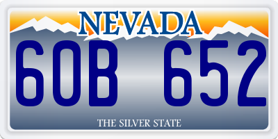 NV license plate 60B652