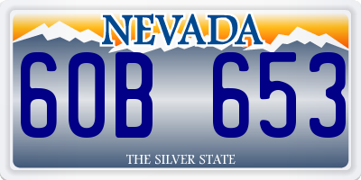 NV license plate 60B653