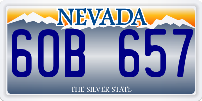 NV license plate 60B657