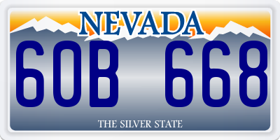 NV license plate 60B668