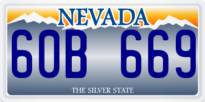 NV license plate 60B669