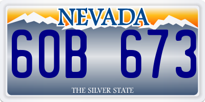 NV license plate 60B673