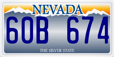NV license plate 60B674