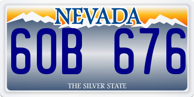 NV license plate 60B676