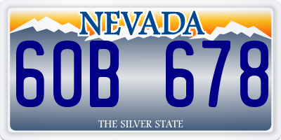 NV license plate 60B678