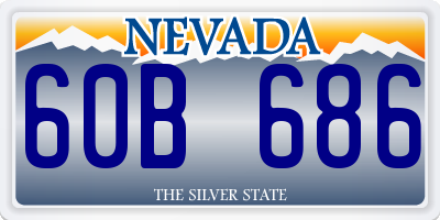 NV license plate 60B686