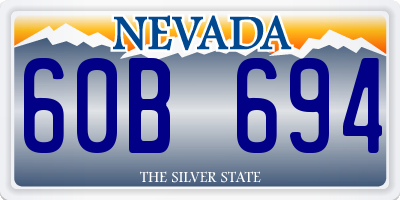 NV license plate 60B694