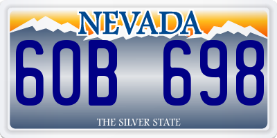 NV license plate 60B698