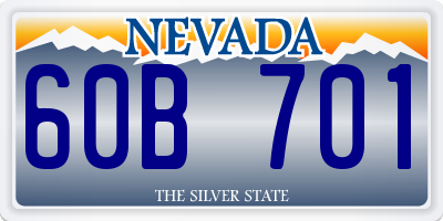 NV license plate 60B701