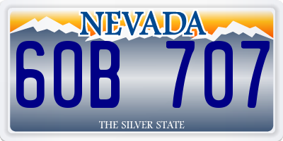 NV license plate 60B707