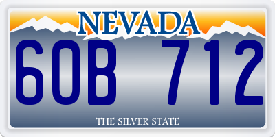 NV license plate 60B712