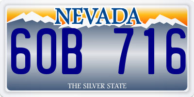 NV license plate 60B716