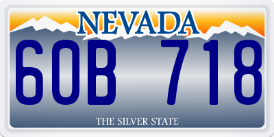 NV license plate 60B718