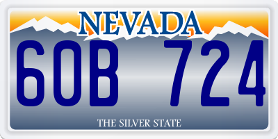 NV license plate 60B724