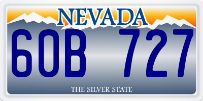 NV license plate 60B727