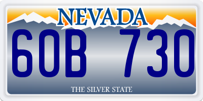 NV license plate 60B730