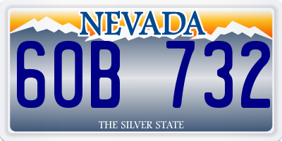 NV license plate 60B732