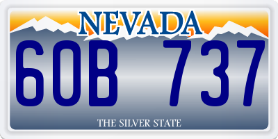 NV license plate 60B737