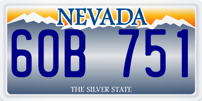 NV license plate 60B751