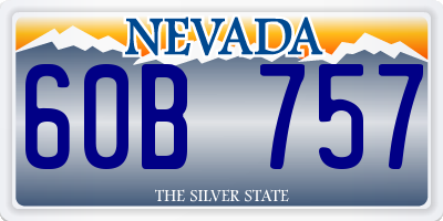 NV license plate 60B757