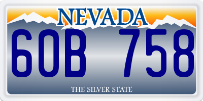 NV license plate 60B758