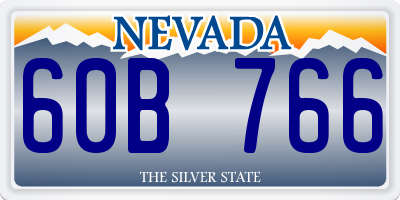 NV license plate 60B766