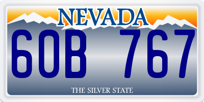 NV license plate 60B767