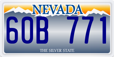 NV license plate 60B771