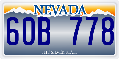 NV license plate 60B778