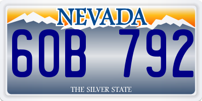 NV license plate 60B792