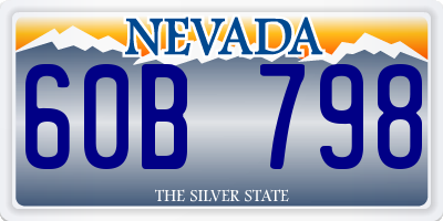 NV license plate 60B798