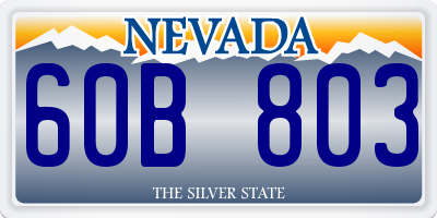 NV license plate 60B803