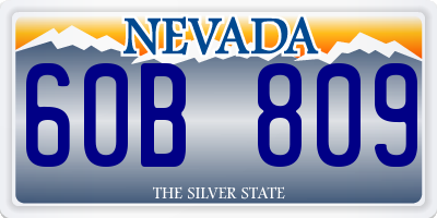 NV license plate 60B809