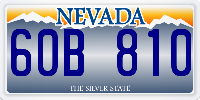 NV license plate 60B810