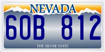 NV license plate 60B812